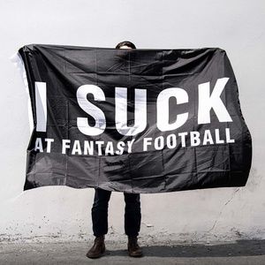Durable Nylon 'I Suck at Fantasy Football' Large Display Flag - Fantasy League